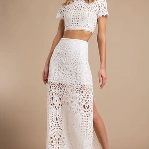 Tobi Alice White Lace Two Piece Set